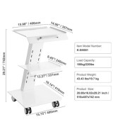 Cart mobil cu 3 etajere si 2 prize - Aparatura stomatologica