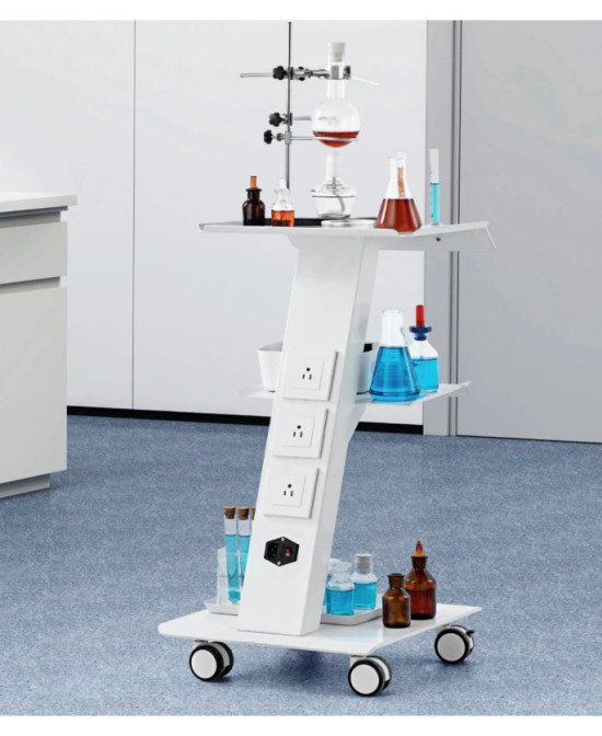 Cart mobil cu 3 etajere si 2 prize - Aparatura stomatologica