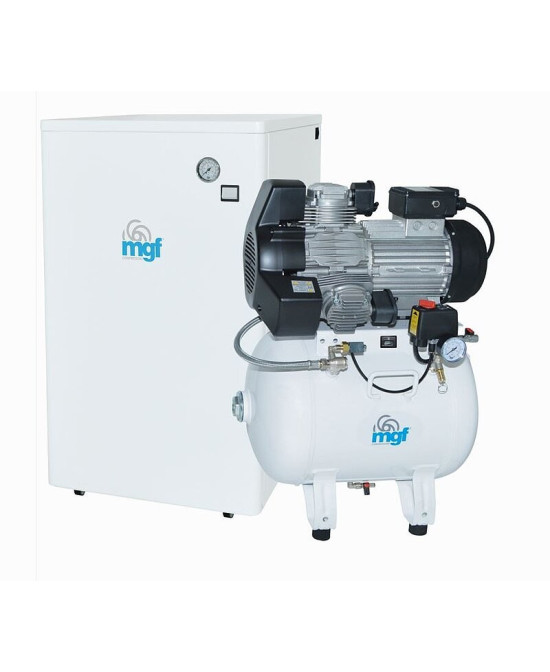Compresor MGF CS 50/25 PRIME M cu uscator si carcasa de insonorizare - Compresoare MGF silentioase si fara ulei